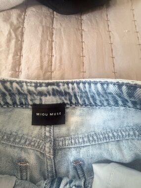 MIou MUSE Light Wash Women's Jeans barrel leg